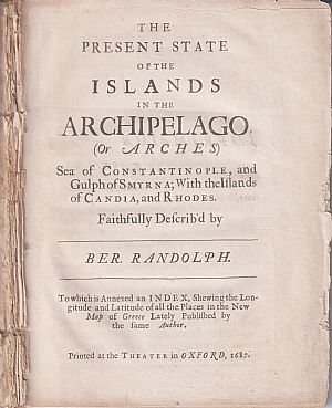 The present state of the islands in the Archipelago (or Arches)